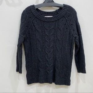 loft Chaarcoal sweater - 3/4 sleeves - M